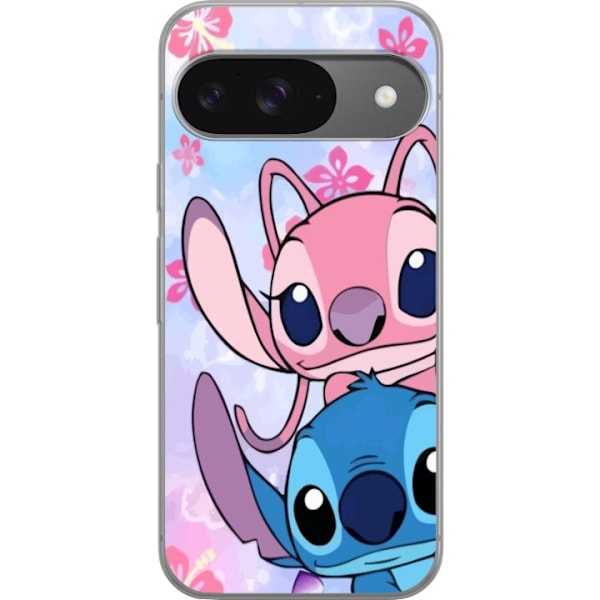 Google Pixel 9 Läpinäkyvä kuori Stitch & Angel