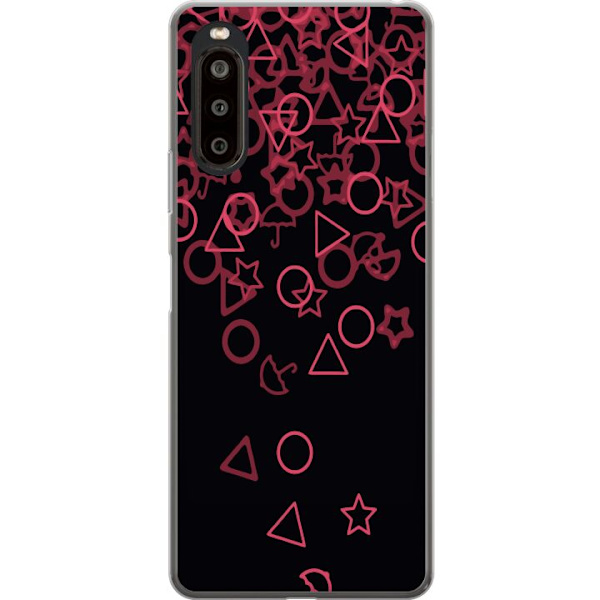 Sony Xperia 10 II Gennemsigtig cover Squid Game Ikoner Serie Design Populært TV Spil Ikoner Grafisk Motiv Asiatisk Trend Dramaserie