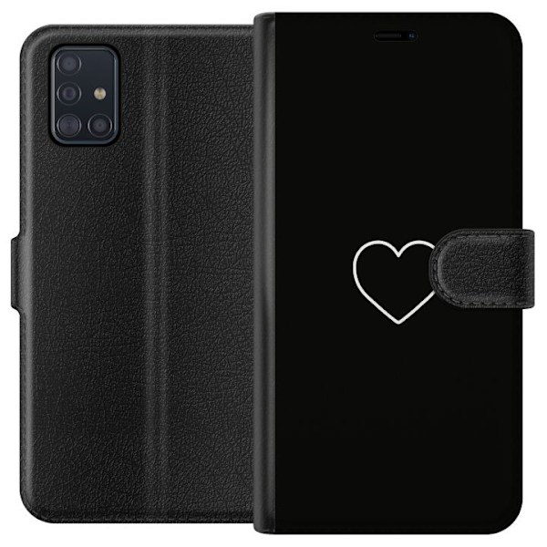 Samsung Galaxy A51 Lompakkokotelo Sydän