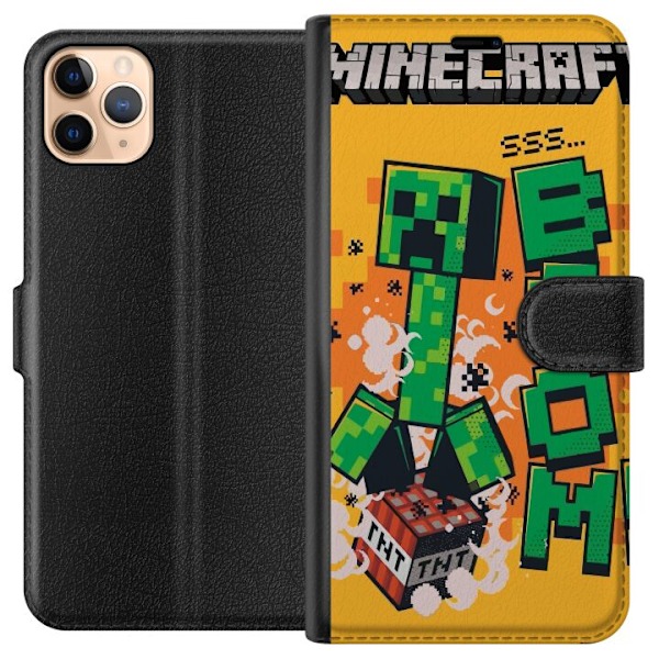 Apple iPhone 11 Pro Max Lompakkokotelo Minecraft Boom