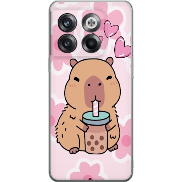 OnePlus 10T Gjennomsiktig deksel Kawaii Capybara Hjerteanime S
