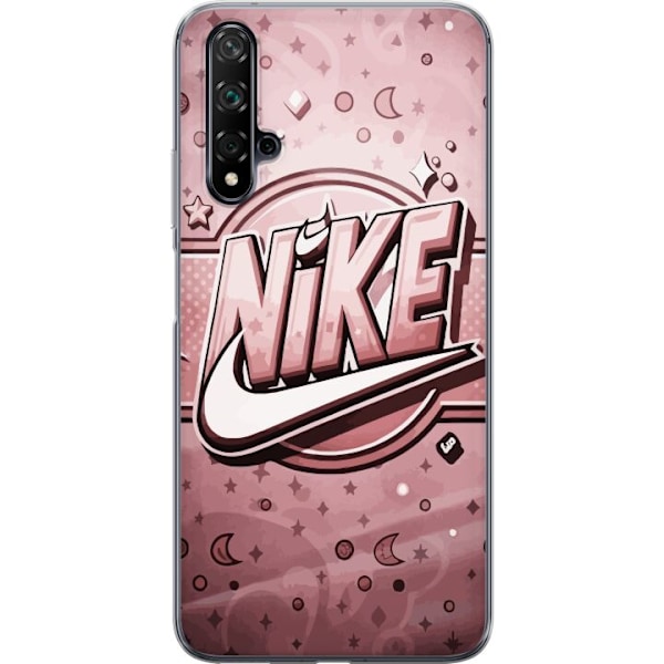 Huawei nova 5T Gennemsigtig cover Nike Lyserød