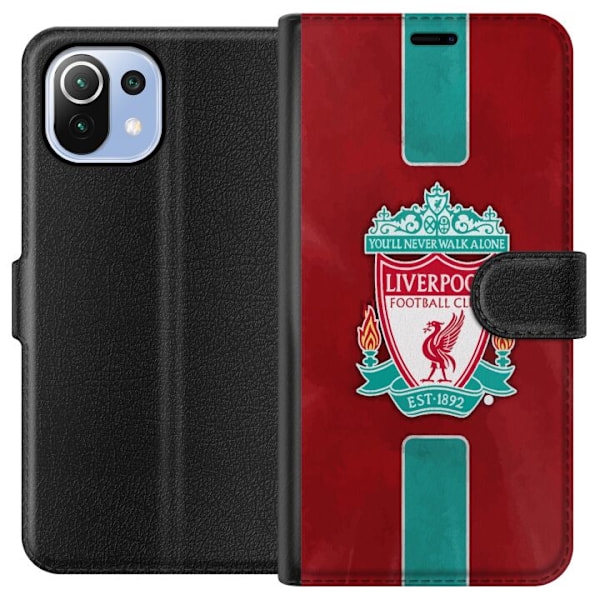 Xiaomi Mi 11 Lite Tegnebogsetui Liverpool FC - Klassisk Fodboldstolthed i Rødt