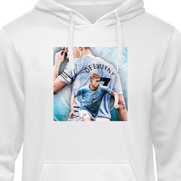 Hoodie för Vuxen | Bekväm Huvtröja Kevin De Bruyne vit L