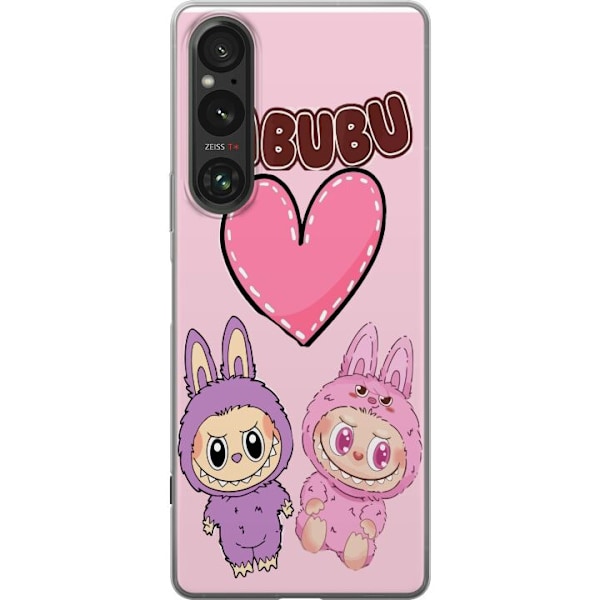 Sony Xperia 1 V Gennemsigtig cover Labubu Pink Monster