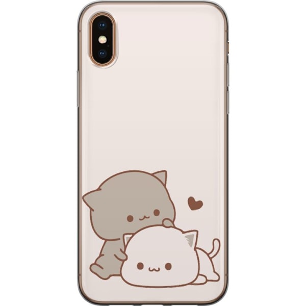 Apple iPhone X Genomskinligt Skal Kawaii Söta katter