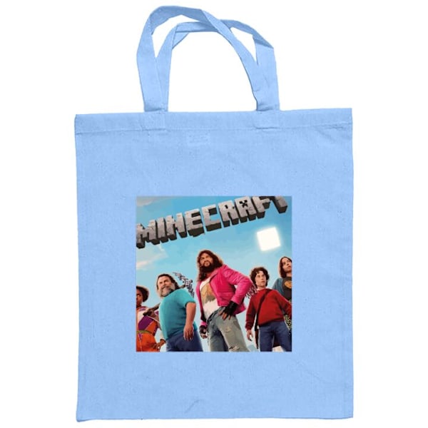 Tygpåse | Hållbar Shoppingväska i Tyg A Minecraft Movie Ljusblå one size