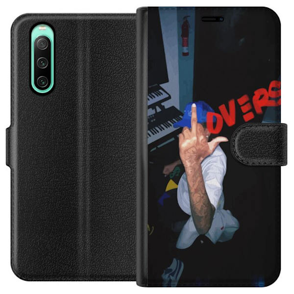 Sony Xperia 10 IV Lompakkokotelo Rakkaus Mystiikka Suunnittelu Romanttinen Motiivi Suosittu Graafinen Kuviointi Muoti Tyyli