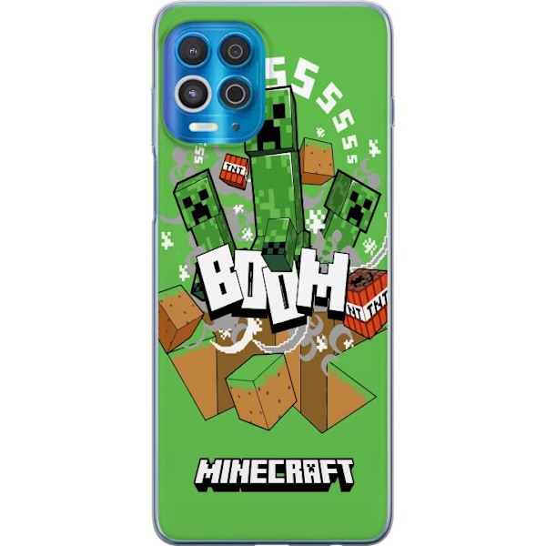 Motorola Edge S Genomskinligt Skal Minecraft Boom