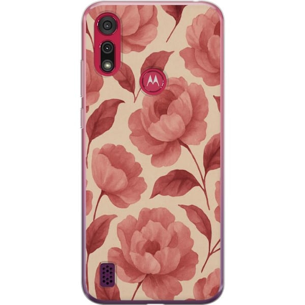 Motorola Moto E6s (2020) Läpinäkyvä kuori Ruusun Kukinta