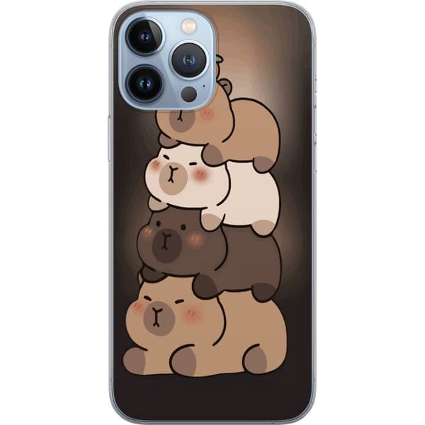 Kompatibelt Mobilskal till Apple iPhone 13 Pro Max Capybara Kawaii Cute Djur Figur