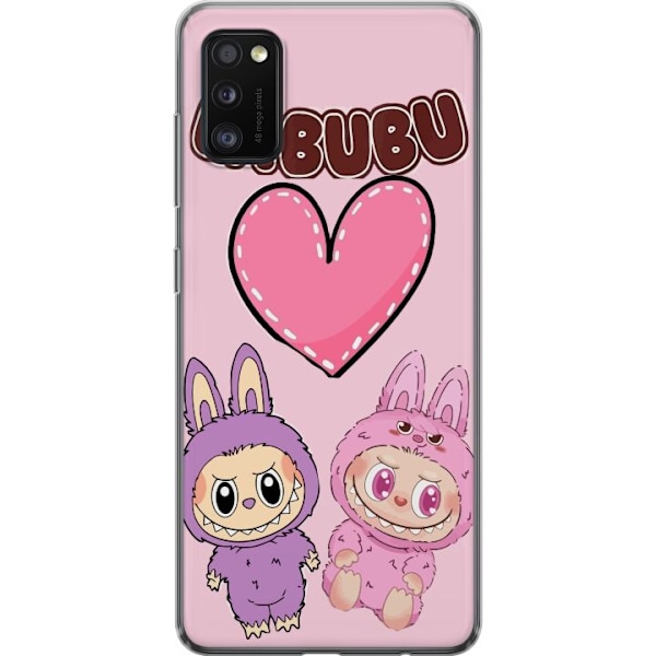 Samsung Galaxy A41 Genomskinligt Skal Labubu Pink Monster