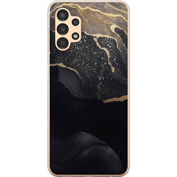 Samsung Galaxy A13 Genomskinligt Skal Svart guld abstrakt