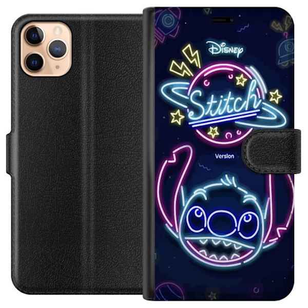 Apple iPhone 11 Pro Max Tegnebogsetui Stitch Neon