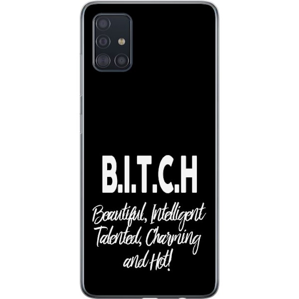 Samsung Galaxy A51 Läpinäkyvä kuori Teksti