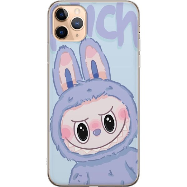 Apple iPhone 11 Pro Max Läpinäkyvä kuori Sininen Jänis Labubu