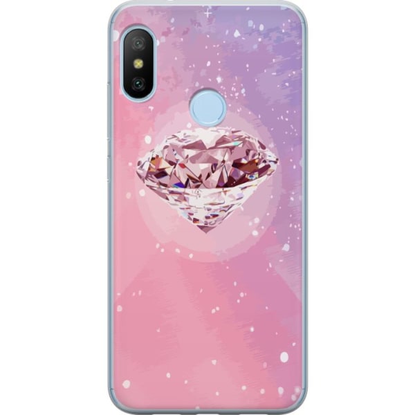 Xiaomi Mi A2 Lite Gennemsigtig cover Glitter Diamant