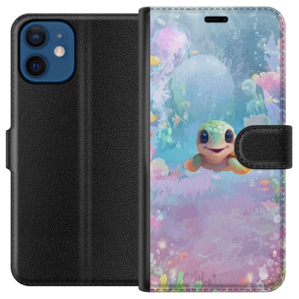 Kompatibel Tegnebogsetui til Apple iPhone 12 mini skildpadde