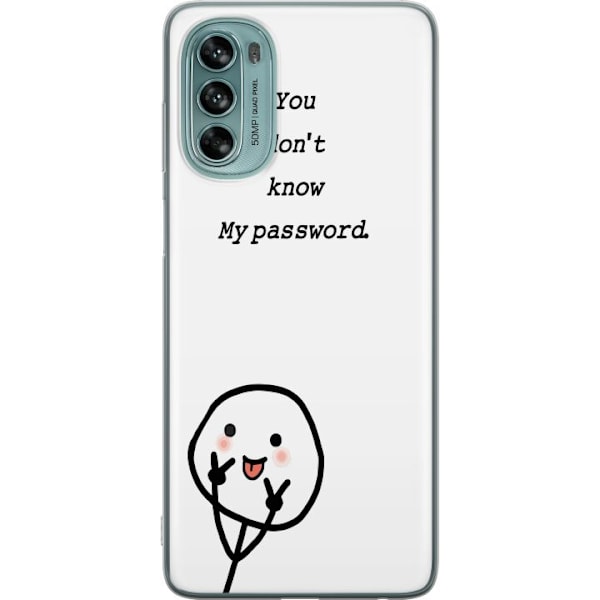 Motorola Moto G62 5G Genomskinligt Skal You Don’t Know My Password – edgy textmotiv med attityd