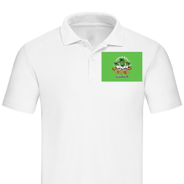 Piké för Vuxen | Elegant Pikétröja Minecraft Boom Vit Large