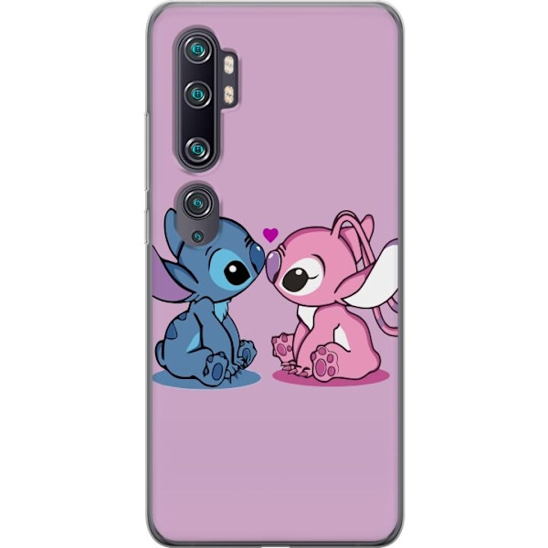 Xiaomi Mi Note 10 Läpinäkyvä kuori Stitch-Rakkaus