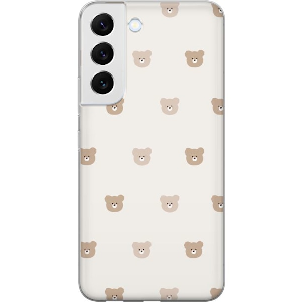 Samsung Galaxy S22 5G Läpinäkyvä kuori Teddy-tausta - söp