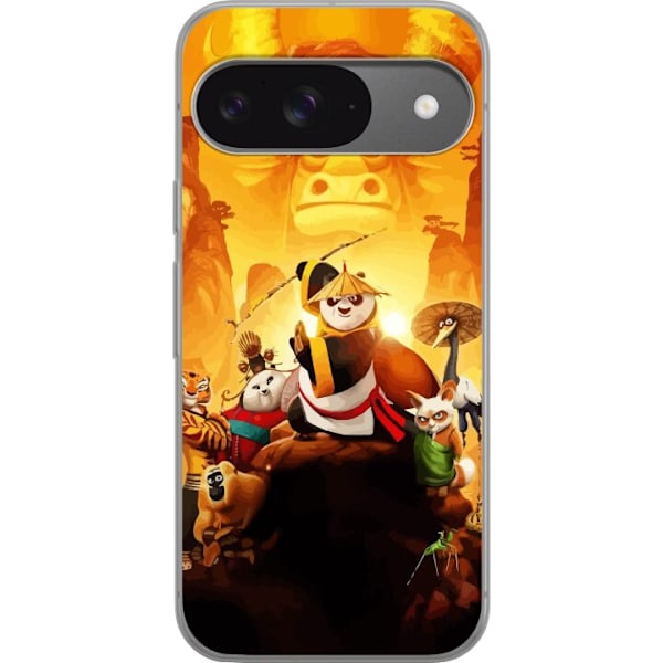 Google Pixel 9 Pro Läpinäkyvä kuori Kung Fu Panda