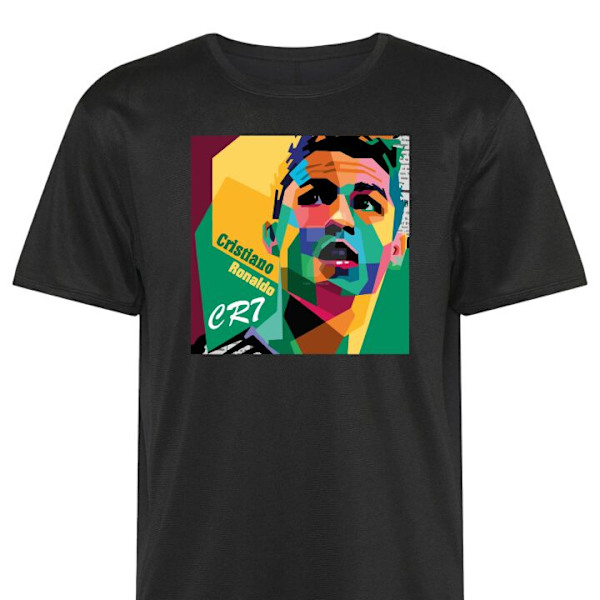 Trenings T-skjorte | Sport T-skjorte for Voksen Ronaldo svart 3X-Large