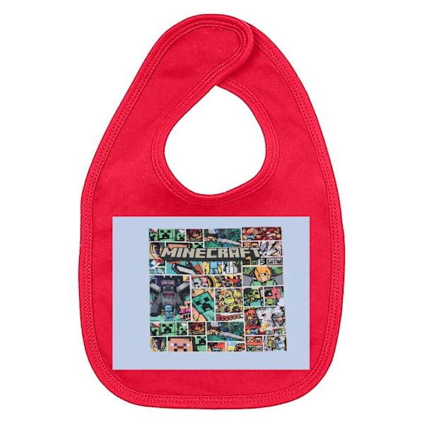 Bebis Haklapp Minecraft Art Röd one size