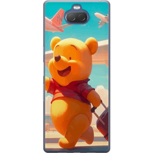 Sony Xperia 10 Plus Läpinäkyvä kuori Nalle Puh Matkustaa