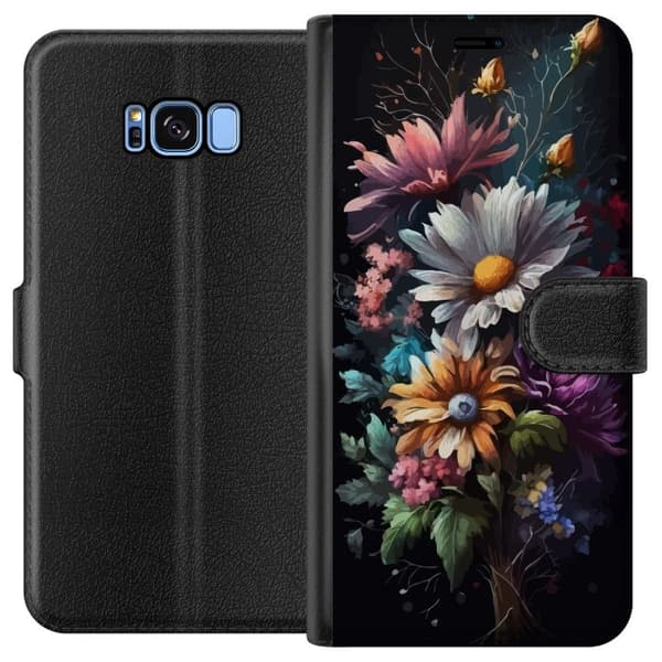Kompatibel Tegnebogsetui til Samsung Galaxy S8 Blomster