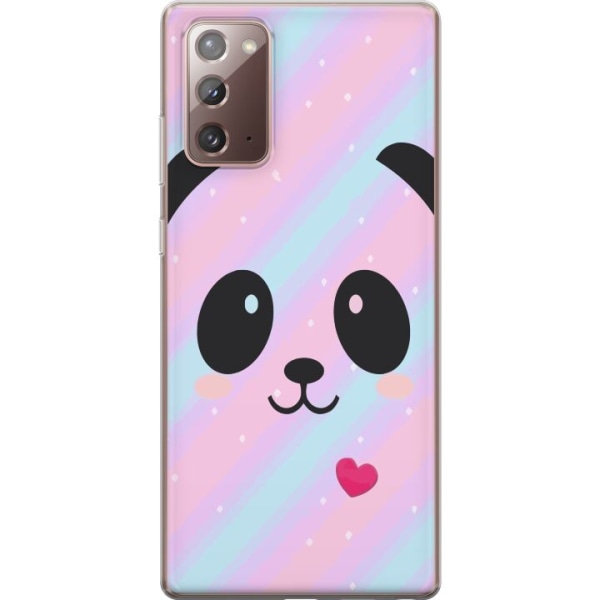 Samsung Galaxy Note20 Gjennomsiktig deksel Regnbue Panda