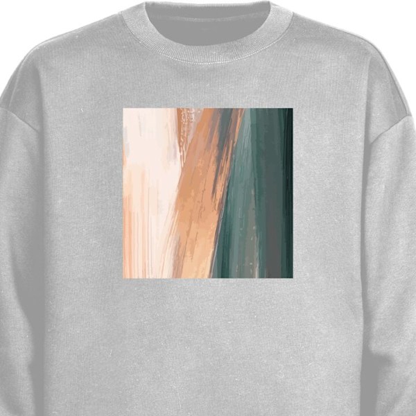 Sweatshirt til Voksne | Klassisk Collegebluse Abstrakt Mønste grå XXL