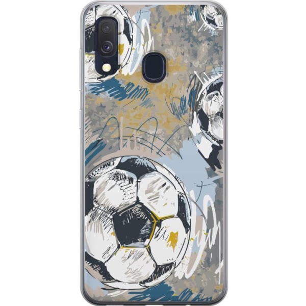 Samsung Galaxy A40 Gjennomsiktig deksel Fotball