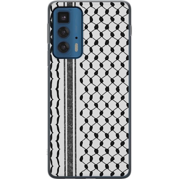 Motorola Edge 20 Pro Läpinäkyvä kuori Palestiinalainen kuvio - perinteiseen tyyliin inspiroima keffiyeh-kangas