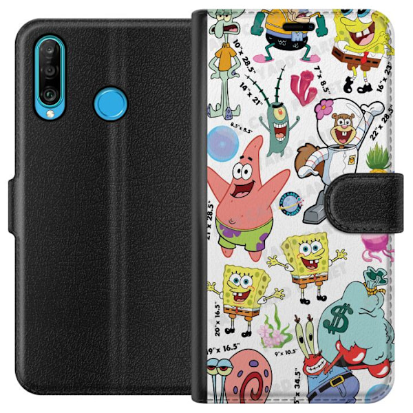 Huawei P30 lite Lompakkokotelo SpongeBob SquarePants