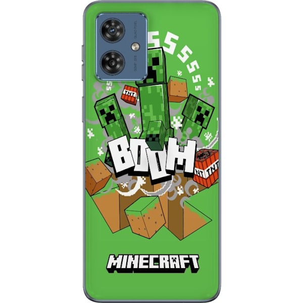 Motorola Moto G54 Gennemsigtig cover Minecraft Boom