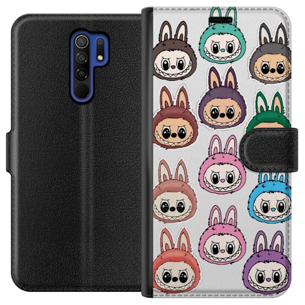 Xiaomi Redmi 9 Tegnebogsetui Labubu Macaron Monster - Nuttet S