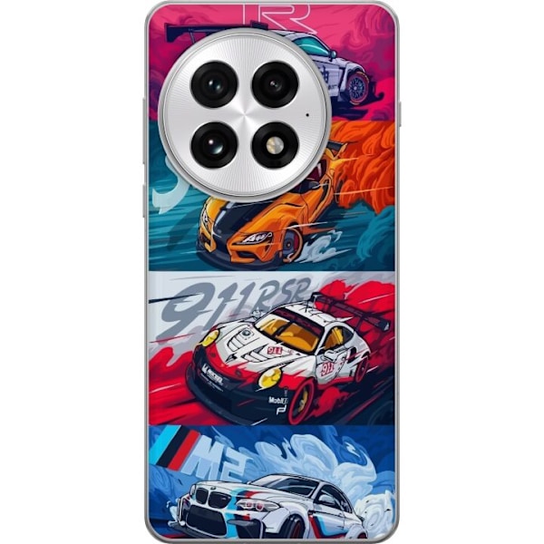 OnePlus 13 Läpinäkyvä kuori Nopeat Autot - Piirretty Kuvio