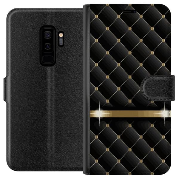 Kompatibel Tegnebogsetui til Samsung Galaxy S9+ Luksus Sort