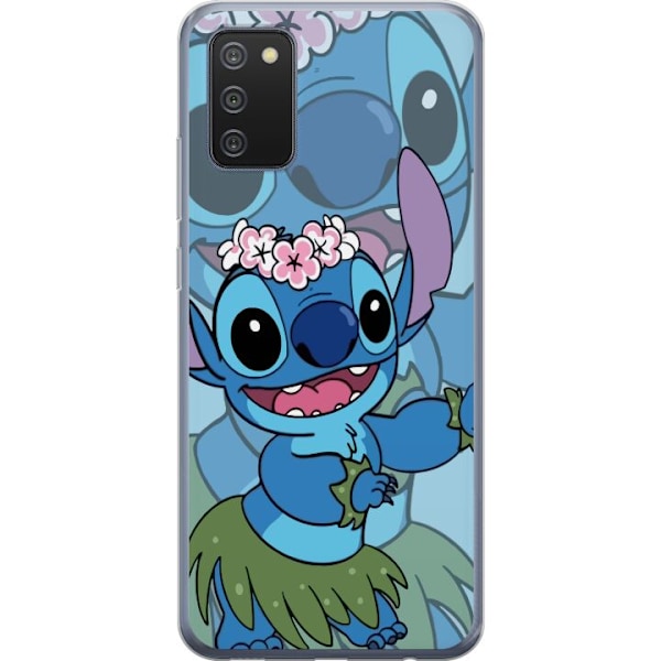 Samsung Galaxy A02s Läpinäkyvä kuori Stitch tähtien alla - Taianomainen Anime-tyyli