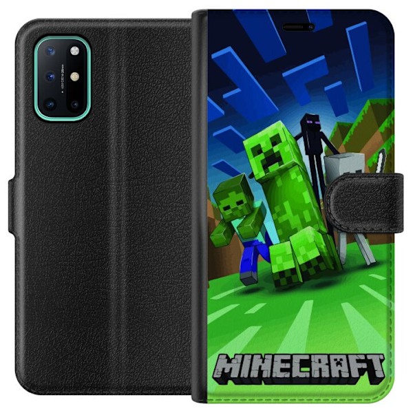 OnePlus 8T Lommeboketui Minecraft Creeper mobilskal i klassisk grön pixelstil