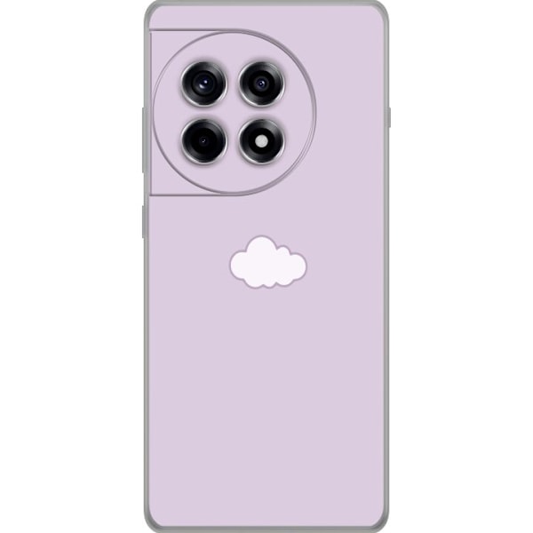 OnePlus 12R Läpinäkyvä kuori Lila Pilvi - minimalistinen pi