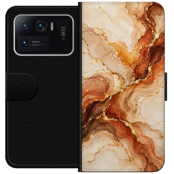Kompatibel Tegnebogsetui til Xiaomi Mi 11 Ultra Høstagat beige