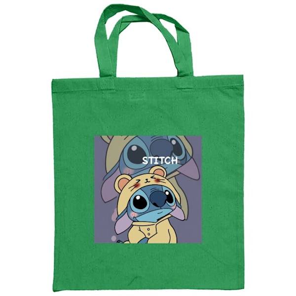 Tygpåse | Hållbar Shoppingväska i Tyg Stitch Grön one size