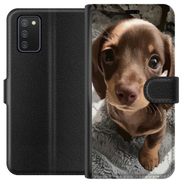 Samsung Galaxy A02s Plånboksfodral Cute Dog / Söt Hund