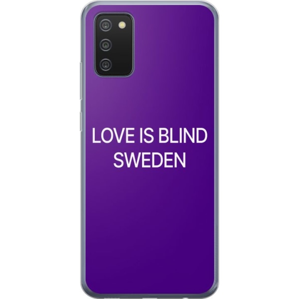 Samsung Galaxy A02s Läpinäkyvä kuori Rakkaus on sokea