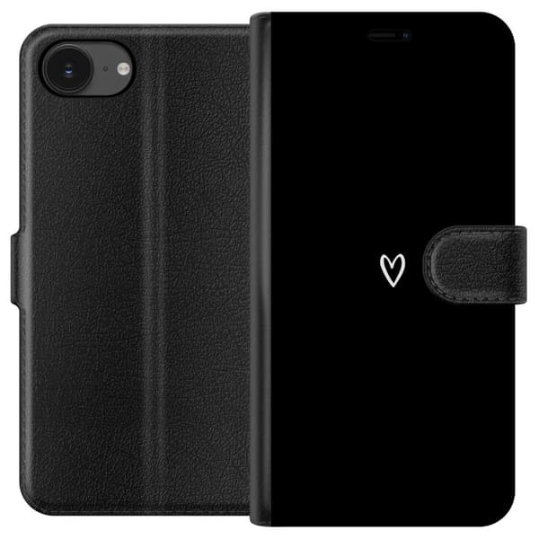 Yhteensopiva Lompakkokotelo Apple iPhone 16e Musta Sydän