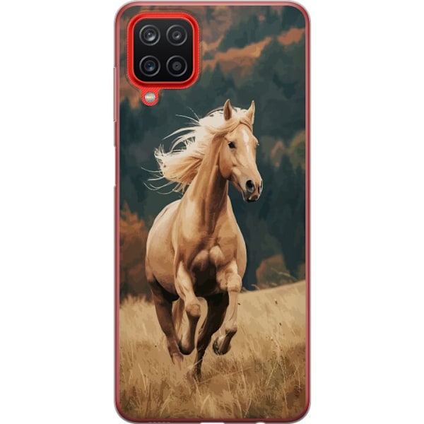 Samsung Galaxy A12 Läpinäkyvä kuori Juokseva Hevonen