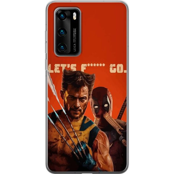 Huawei P40 Läpinäkyvä kuori Deadpool & Wolverine